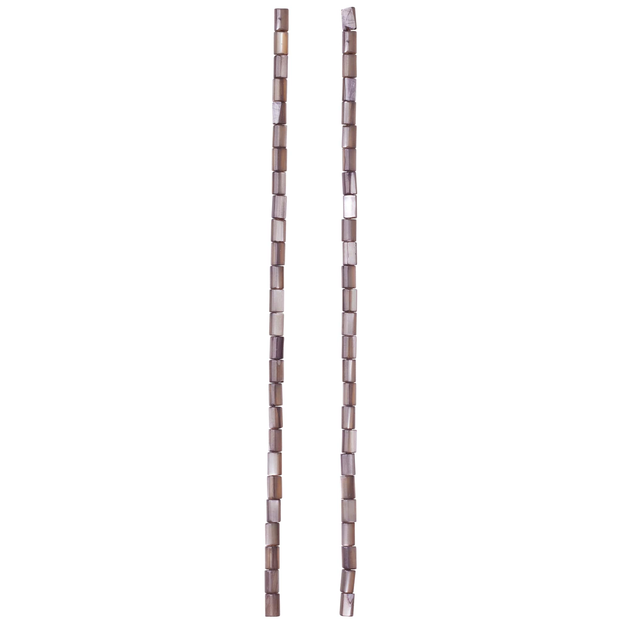Black Mother of Pearl Tube Beads, 5mm by Bead Landing™